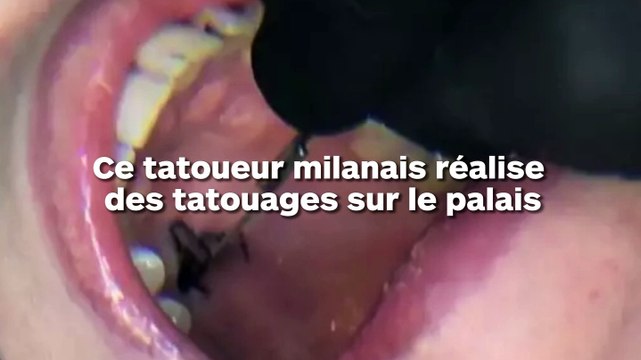 Ce tatoueur réalise des tatouages sur le palais