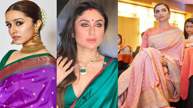 Bollywood Actresses ने जब Silk Saree पहन ढाया कहर | B-town Actresses In Silk Saree Look | Boldsky
