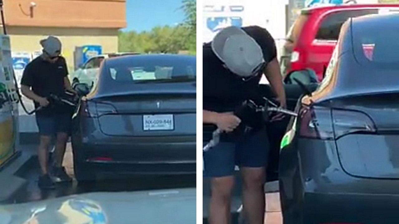 Il cherche partout la trappe à essence sur sa... Tesla Model 3