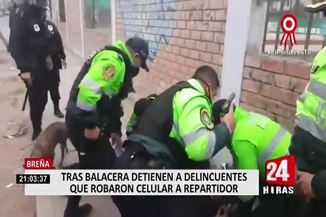 Breña: Policía detiene a dos delicuentes tras persecución y balacera