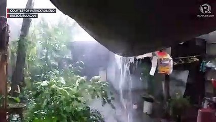 Heavy rain and strong winds hit Bustos, Bulacan