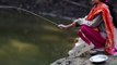 Unbelievable Amazing Best Hook Fishing Video // Best Fish Hunting Village Girl - Desi Video
