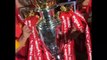 Liverpool players celebrate in dressing room after lifting the  Premier League trophy in style