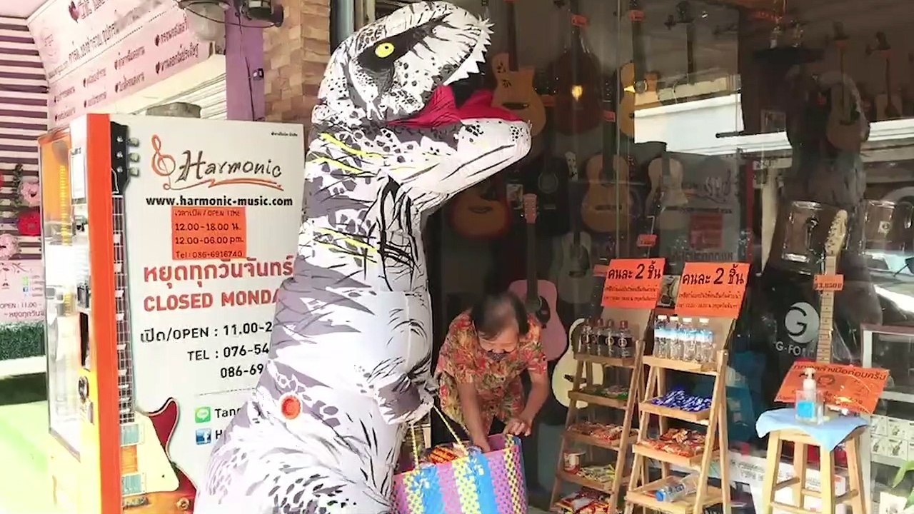 T-Rex Donates Food To Struggling Residents