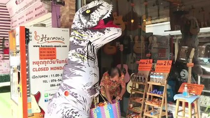 T-Rex Donates Food To Struggling Residents