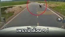 เพราะป้าล้วน ๆ !! ป้าปั่นจักรยานสุดมึน เป็นเหตุให้รถหักหลบลงท้องนา