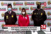 SJM: Policía captura a banda de raqueteros con armas y granada de guerra