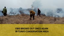 Fire breaks out once again at Tsavo Conservation area