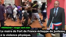 Le maire de Fort de France échappe de justesse à la violence des «militants»Rouge vert noir.