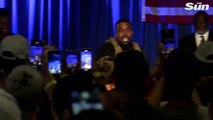 Sobbing Kanye West admits he & Kim Kardashian nearly aborted North at his first presidential rally