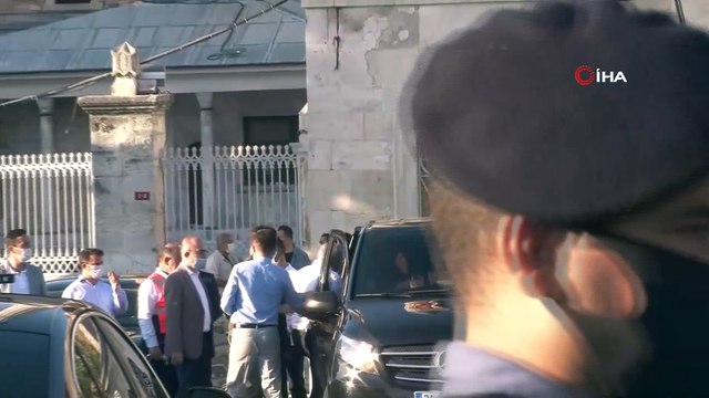 Cumhurbaşkanı Erdoğan ve MHP lideri Bahçeli Ayasofya Camii'nde incelemelerde bulundu
