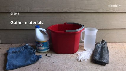 How To DIY Bleached Dip-Dyed Denim At Home | Elite Daily