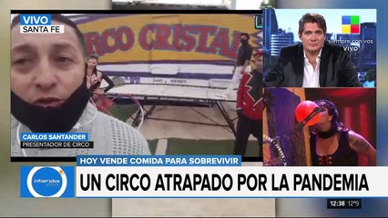 Un circo varado vende comida para sobrevivir en Santa Fe