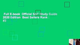 Full E-book  Official SAT Study Guide 2020 Edition  Best Sellers Rank : #3