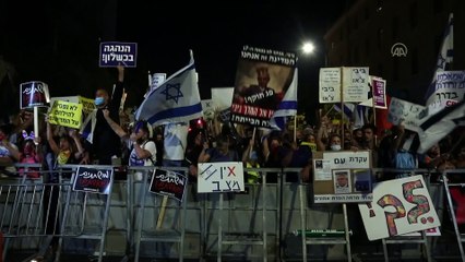 İsrail'de binlerce kişi Başbakan Netanyahu'yu protesto etti - KUDÜS