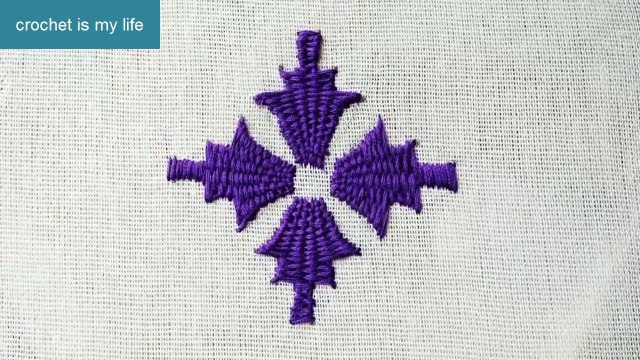 Hand Embroidery Designs - Kadai Kamal Flower Stitch - Hand Work