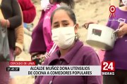 Alcalde de Lima entregó más de 600 utensilios de cocina a 47 comedores populares