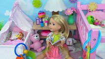 Baby Born Twin Dolls Babysitter Feeding Dressing in Doll Bedroom!