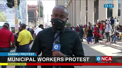 Municipal workers protest in SA capital