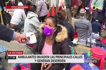 Ambulantes continúan trabajando en las calles de La Victoria a pesar de la crisis sanitaria