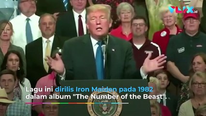 Aksi Donald Trump Nyanyikan Lagu Iron Maiden