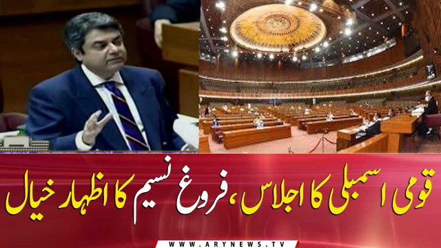 Farogh Naseem speaks in the National Assembly
