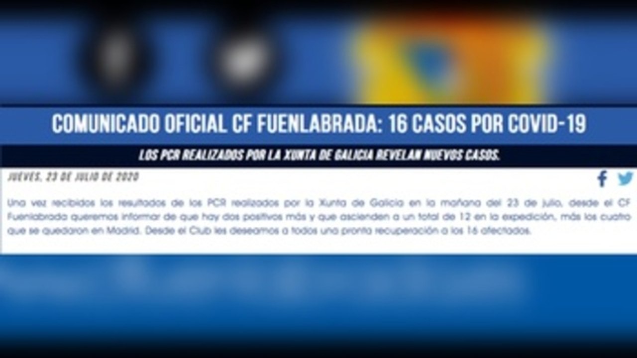 El Fuenlabrada comunica un total de 16 afectados por coronavirus