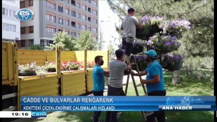 Kentteki çiçeklendirme çalışmaları hızlandı
