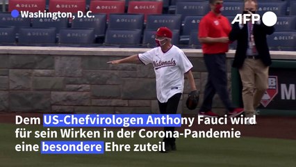 Großer Wurf: Virologe Fauci eröffnet Baseball-Saison