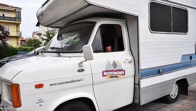 Cinema ambulante nos Alpes italianos