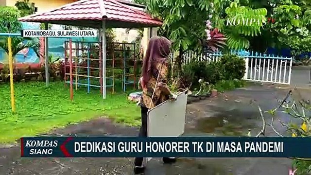 Dedikasi Guru Honorer TK Mengajar di Rumah Siswa di Tengah Pandemi