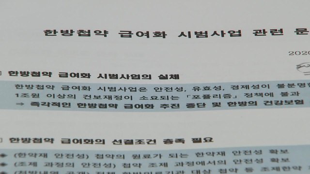 한방 첩약 건강보험 적용 시범사업 10월부터 실시 / YTN
