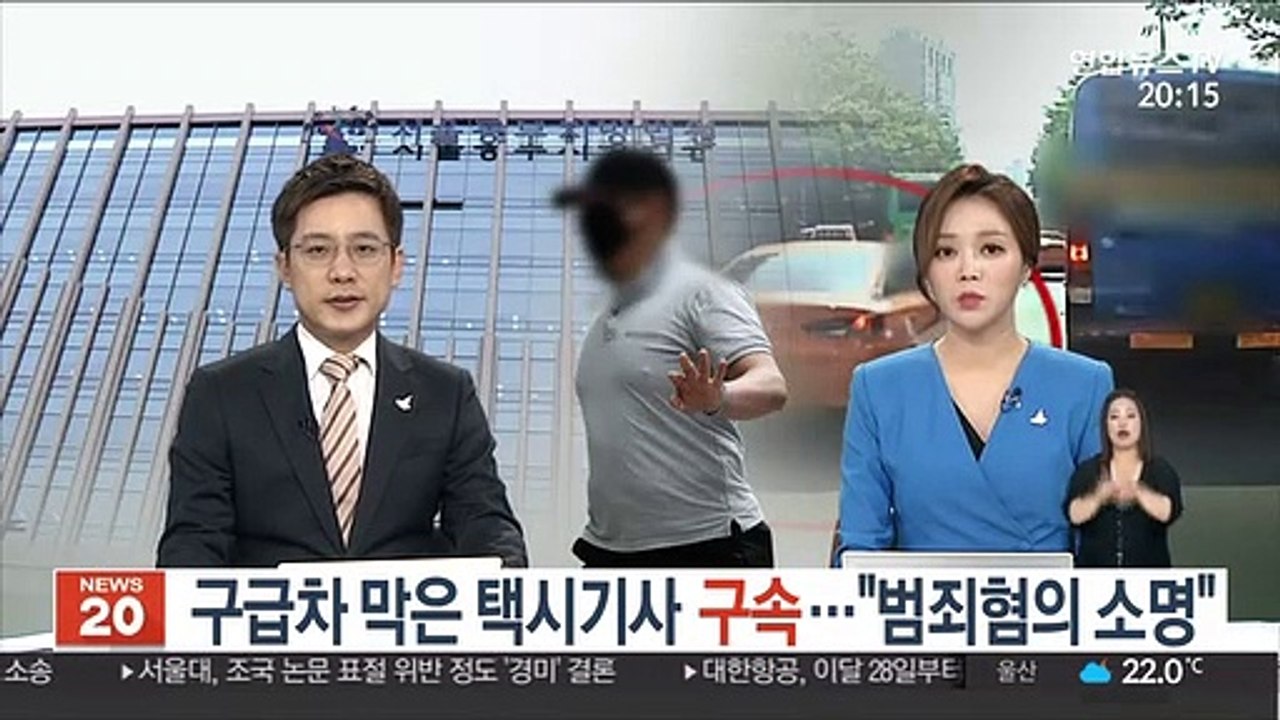구급차 막은 택시기사 구속…"범죄혐의 소명"
