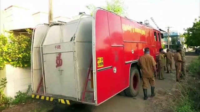 Firefighters rescue horse stuck inside well in southern India