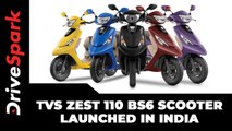 TVS Zest 110 BS6 Scooter Launched In India | Prices, Specs, Features & Other Details