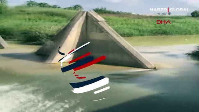 Tarsus'ta Kusun Deresi köpürdü