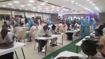 Waiters wearing PPE kits serve food at wedding in Andhra Pradesh. Viral video