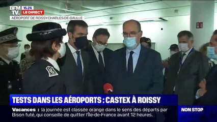 Tests dans les aéroports: Castex à Roissy, les règles vont se durcir