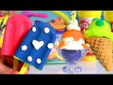 Play Doh Scoops 'n Treats Blueberry Popsicle, Mint Ice Cream Waffle and Vanilla Sundae with Frosting
