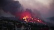 Greek firefighters battle forest blaze