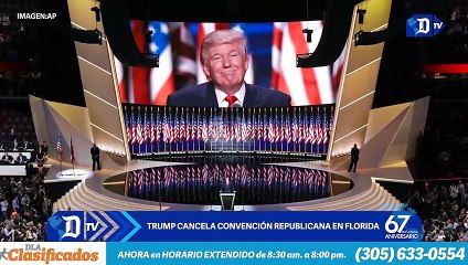 Trump cancela convención republicana en Florida | El Diario en 90 segundos