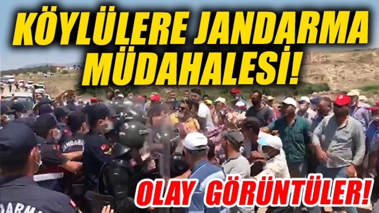 Manisa'da köylülere çok sert jandarma müdahalesi... Olay görüntüler!