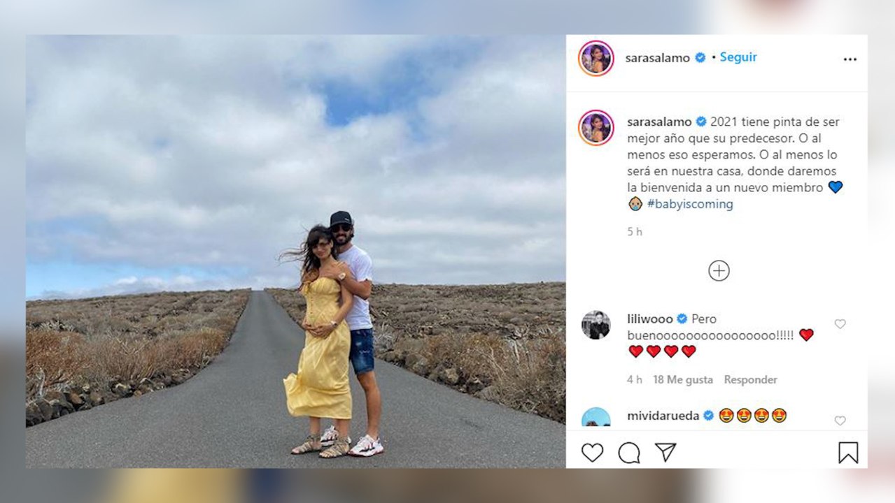 Sara Sálamo anuncia su segundo embarazo con Isco Alarcón