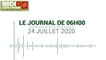 Journal de 06 heures du vendredi 24 juillet 2020 [Radio Côte d'Ivoire]