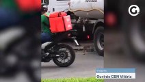 Colisão entre motociclista e caminhão pipa na Rodovia Norte Sul
