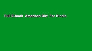 Full E-book  American Dirt  For Kindle