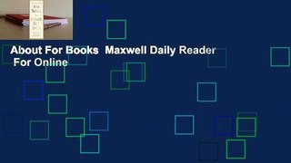 About For Books  Maxwell Daily Reader  For Online
