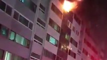청주 수곡동 아파트서 화재...주민 100여 명 긴급 대피 / YTN