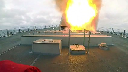 Download Video: U.S Navy • Guided Missile Destroyer • Launches a Vertical Launch Anti-Submarine Rocket