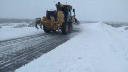 Nevadas "atípicas" tiñen de blanco la Patagonia argentina